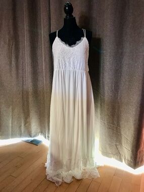 White XL Lace Long Spring/Summer Dress